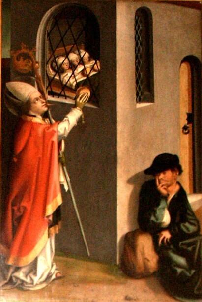 Der Heilige Nikolaus. Darstellung um 1490.