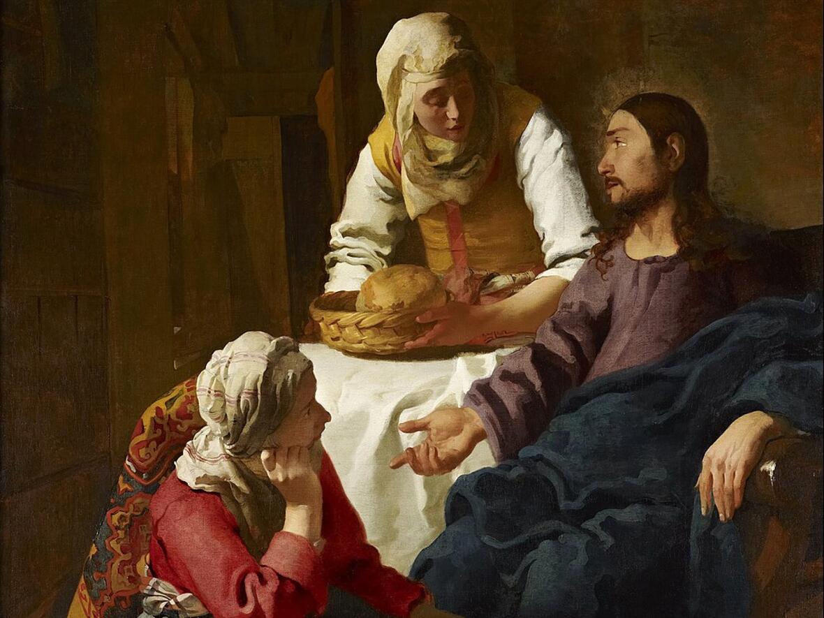 Christus bei Maria und Marta (Jan Vermeer in Wikimedia.Commons)