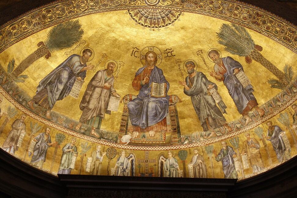 Apsismosaik Sankt Paul vor den Mauern in Rom (Foto: Dr. Peter C. Düren) 