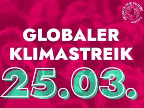 Augsburg begeht den 25.3 mit einer Schöpfungsandacht, Klimastreik und einem digitalen Umweltstammtisch. (Grafik: Fridays for Future)