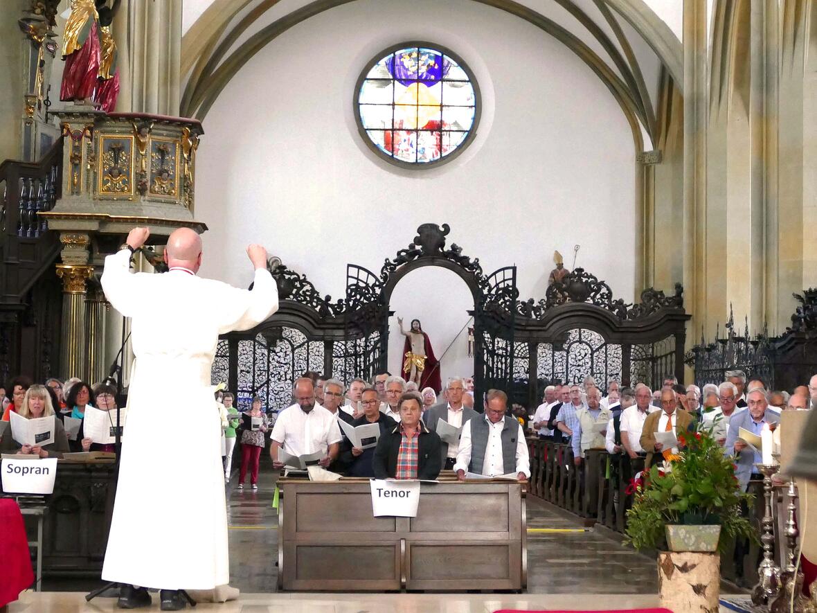 Mehr als 400 Sängerinnen und Sänger ließen die Basilika erklingen (Foto: Katholische SonntagsZeitung / Romana Kröling).