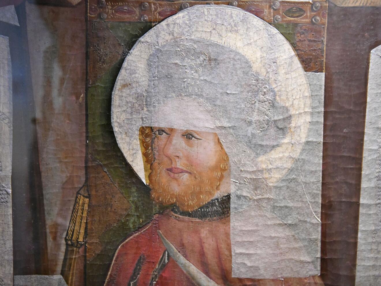 Dieses Gemälde wurde im Rahmen von Restaurationsarbeiten teilweise mit Spezialpapier abgedeckt (Fotos: Julian Schmidt / pba)