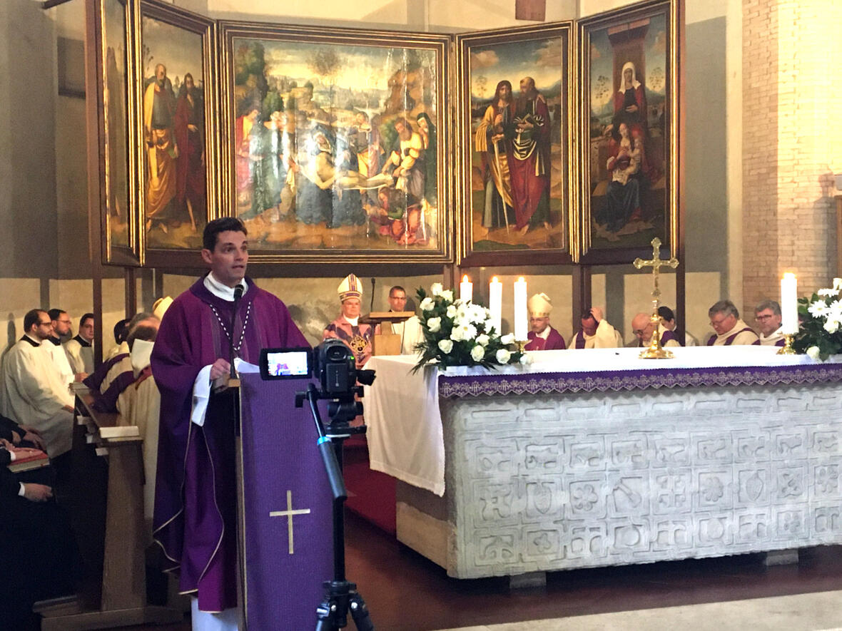 Der neue Rektor des Campo Santo Teutonico in Rom, Pfarrer Konrad Bestle (Fotos: Mario Galgano / SPC)