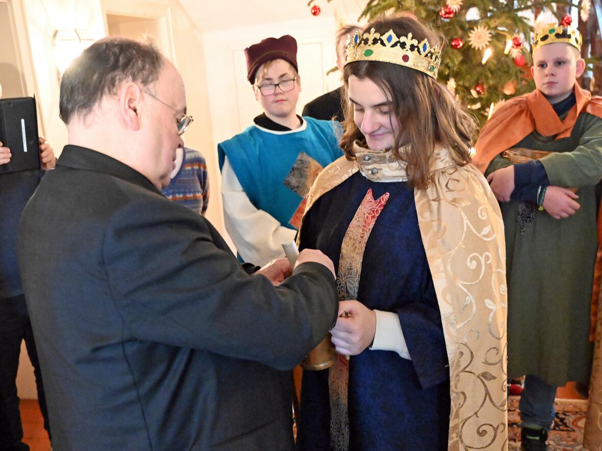 Die Schüler des Förderzentrums sammeln für lernbehinderte Kinder Spenden. 