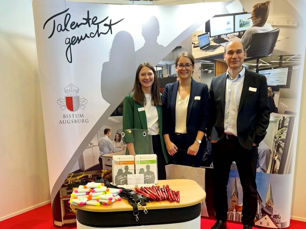  Das Bistum Augsburg präsentierte sich heuer wieder auf der Berufsmesse "fitforJOB" in Augsburg. (Foto: FB Recruiting)