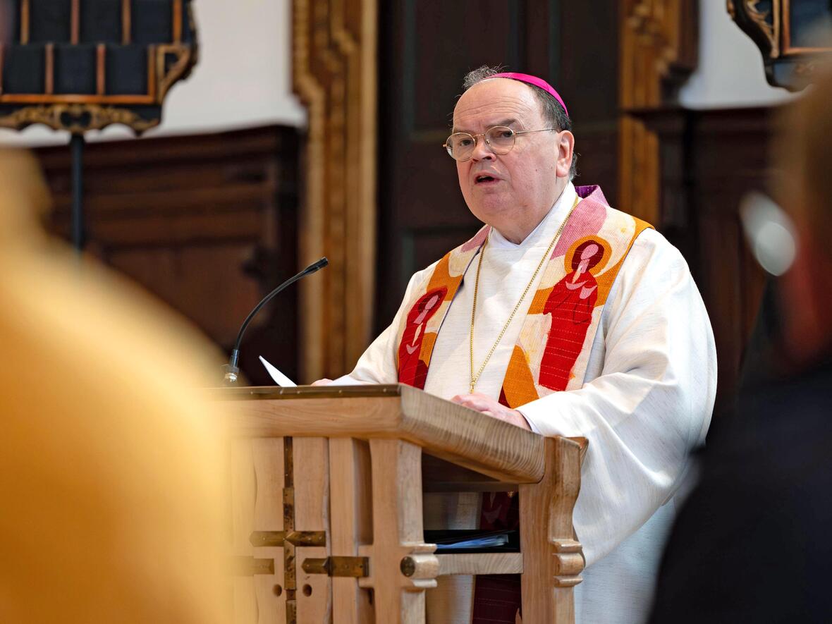 GKP-Jahrestagung in Augsburg: Bischof Bertram hält die Predigt beim ökumenischen Gottesdienst in evangelisch St. Ulrich. (Fotos: Christian Klenk)