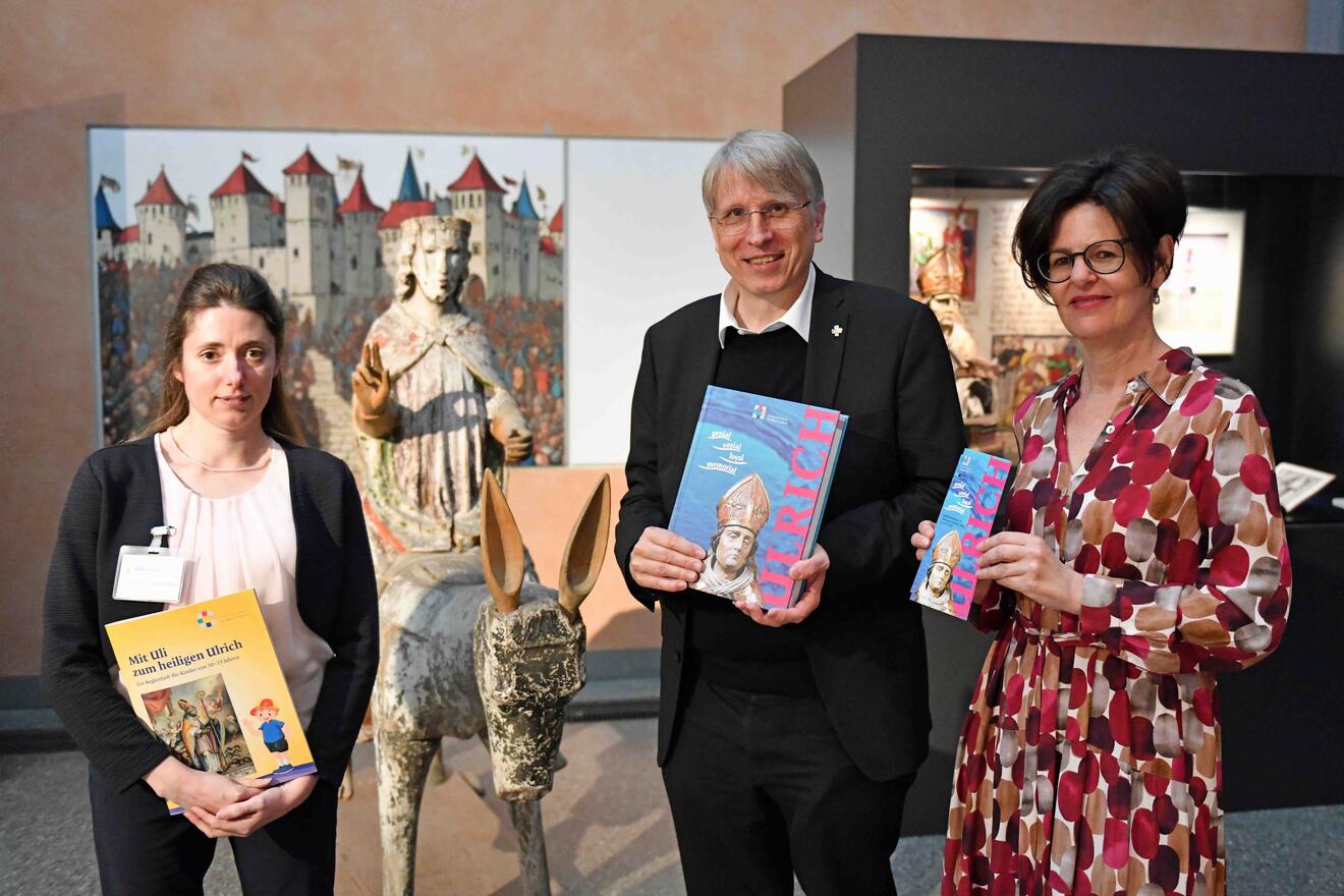 Für Jung und Alt geeignet: Die aktuelle Sonderausstellung über den heiligen Ulrich im Diözesanmuseum St. Afra. (Fotos: Nicolas Schnall / pba).