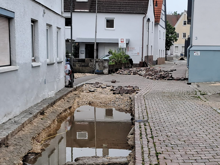 Folgen der verheerenden Hochwasserkatastrophe (Foto: Caritas Augsburg)