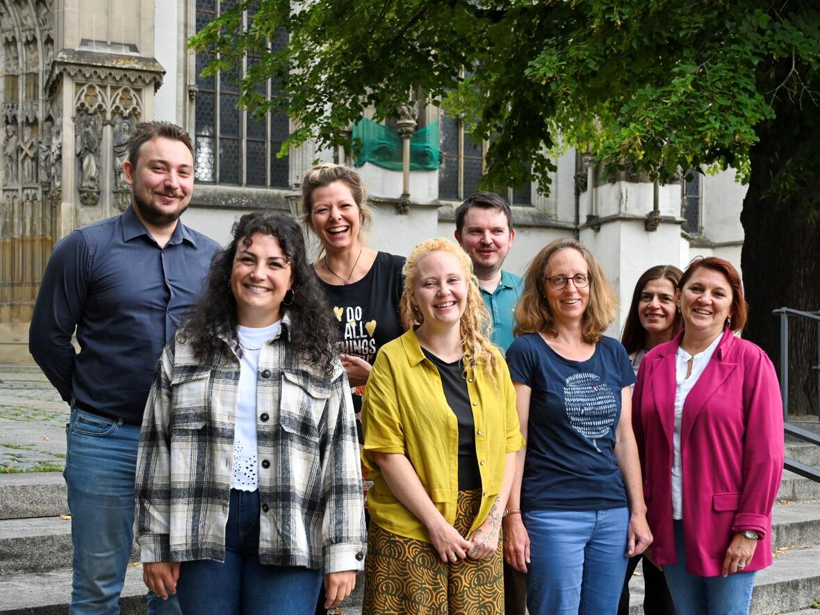 Die angehenden Religionslehrerinnen und Religionslehrer i.K. Nicht im Bild: Maria Wanner (Foto: Julian Schmidt / pba)