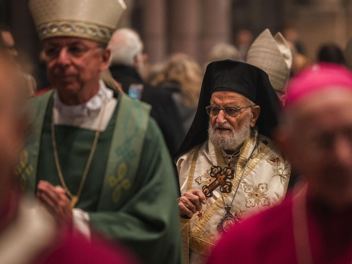Zahlreiche Bischöfe und Geistliche aus den unterschiedlichsten Kirchen nahmen an der Zeremonie teil (Foto: Erzbistum Freiburg / Peter Cupac)