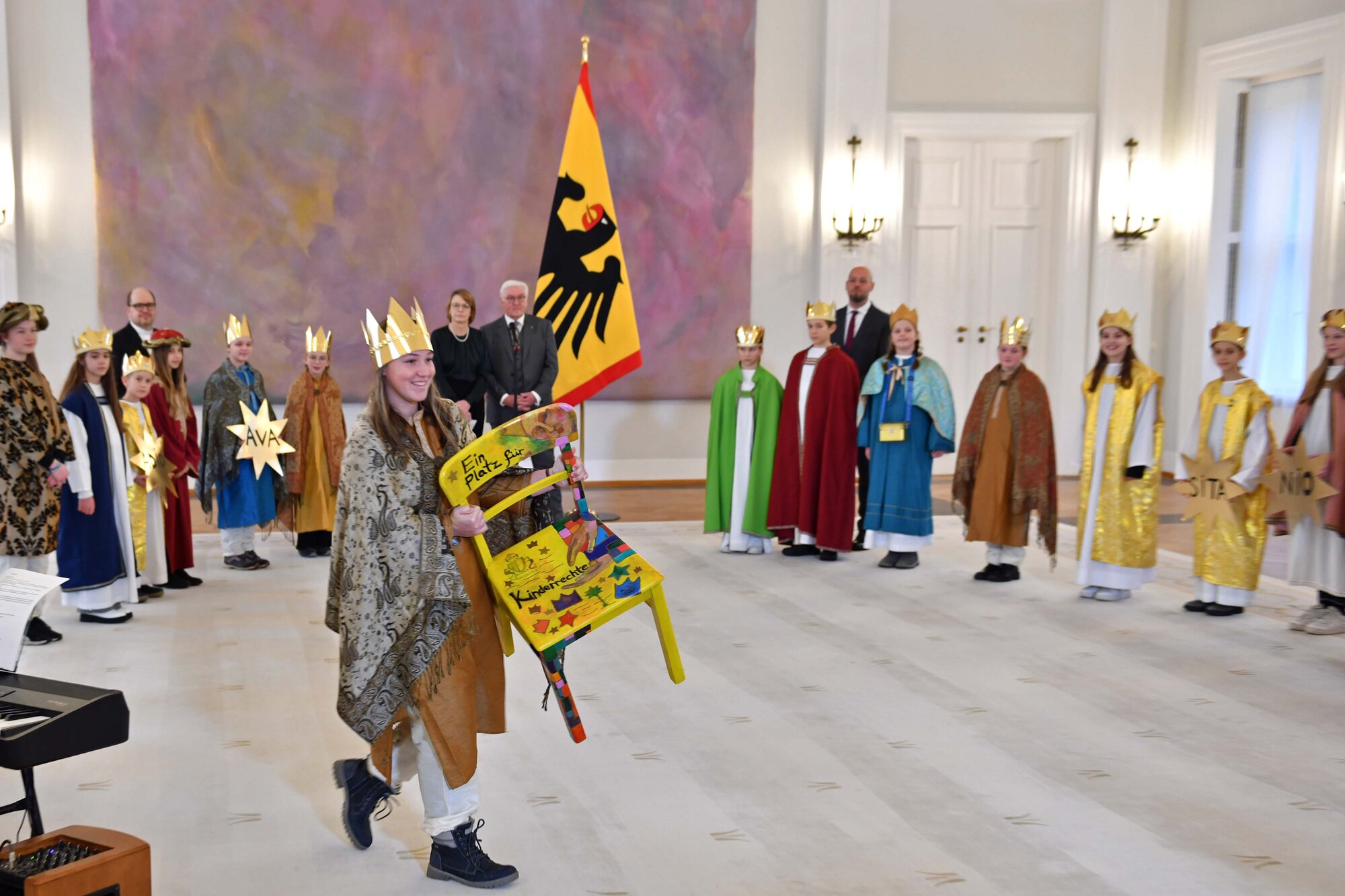 Sternsinger aus Kempten von Bundespräsident empfangen (Foto Nicolas Schnall pba) 9