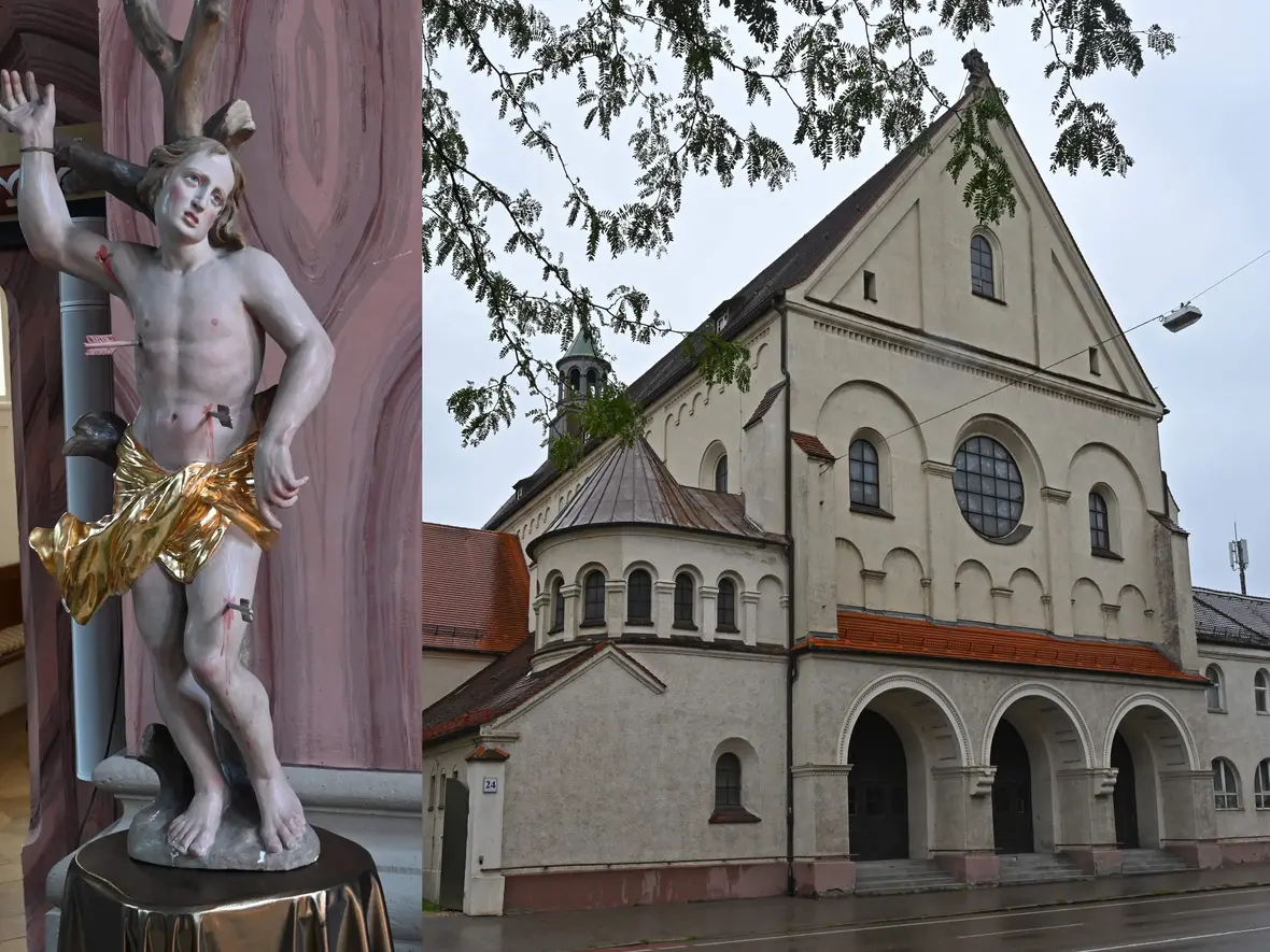 Die Sebastianskirche beim MAN-Gelände stammt aus dem Jahr 1909 und ist für ihre Jugendstilfresken bekannt. (Fotos: Leander Stork / pba) 