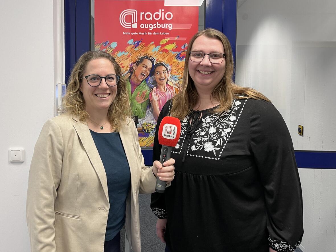 Agnes Dachs zu Gast bei Radio Augsburg. (Foto: Eva Fischer)
