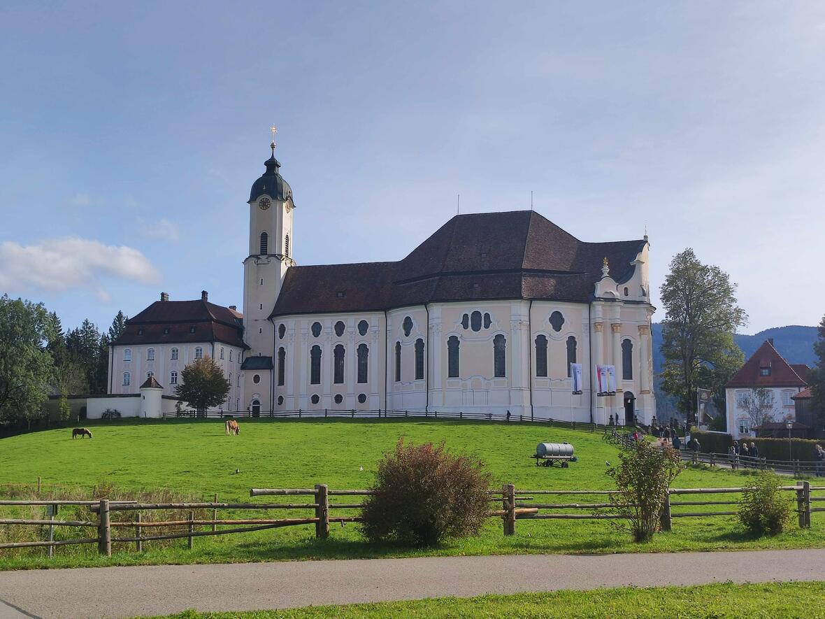 Die Wieskirche in Steingaden. (Foto: Leander Stork / pba) 