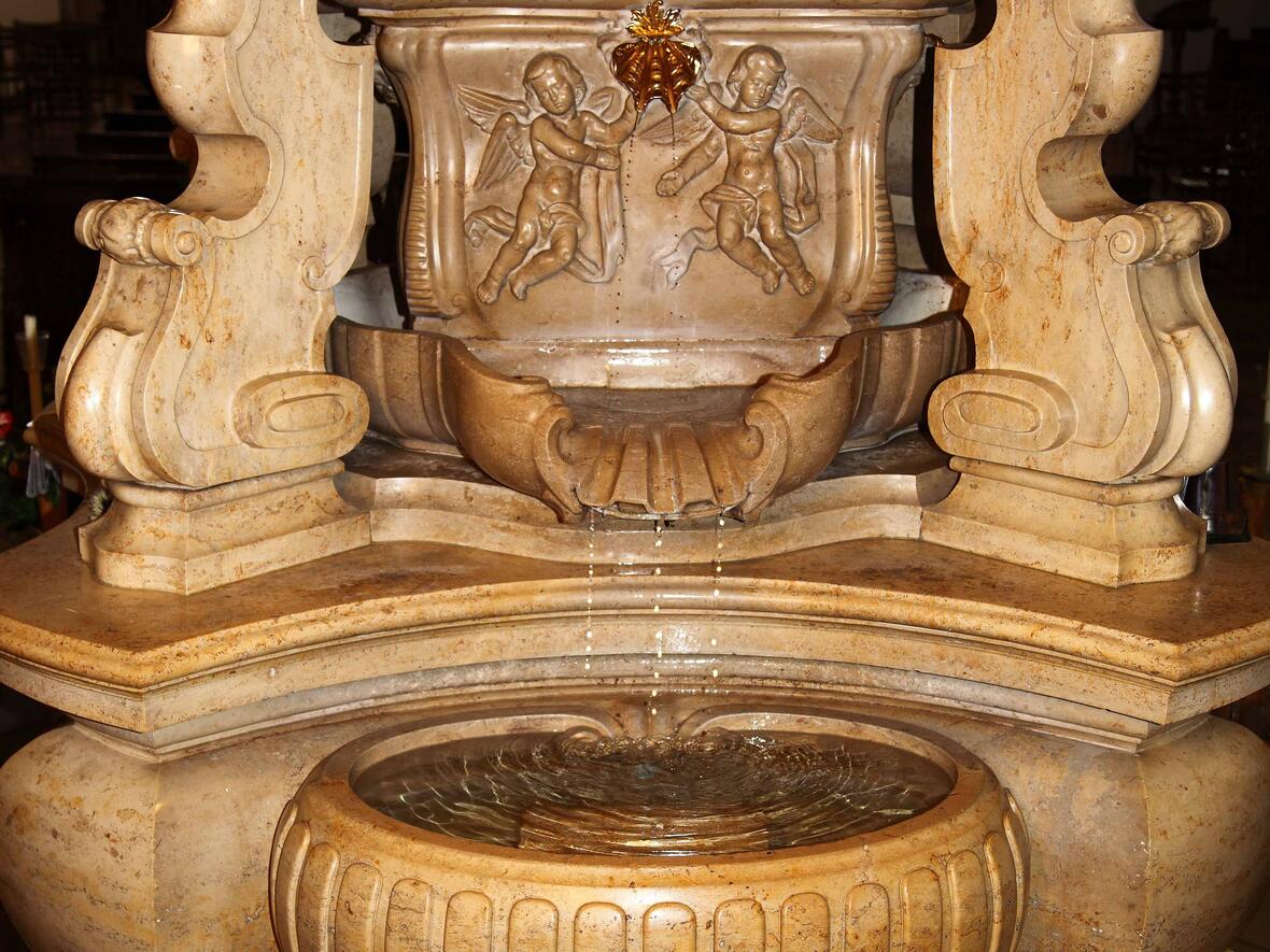 Brunnen in der Wallfahrtskirche. (Foto: Wallfahrt Maria Brünnlein)