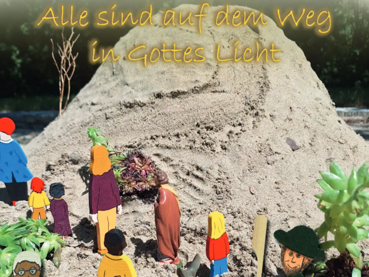 Foto: Anna Lottes / Zusammenstellung: Brigitte Marquart unter Verwendung von Godly Play-Figuren: www.godlyplay.de / www.lindenwerkstaetten.de/godly-play-gott-im-spiel