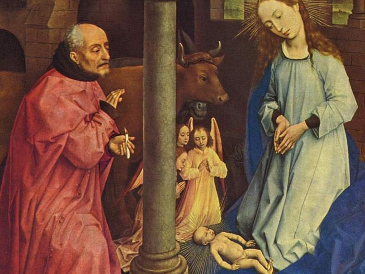 Ausschnitt des Bladelin-Altars mit einer Darstellung von der Geburt Jesu (Foto: wikipedia)