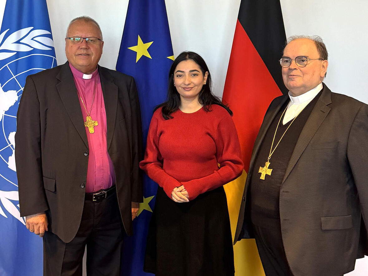 In Berlin empfing Ministerin Radovan den Weltkirchenbischof der DBK, Dr. Bertram Meier, und den EKD-Auslandsbischof Frank Kopania (Foto: Bundesministerium für wirtschaftliche Zusammenarbeit und Entwicklung).