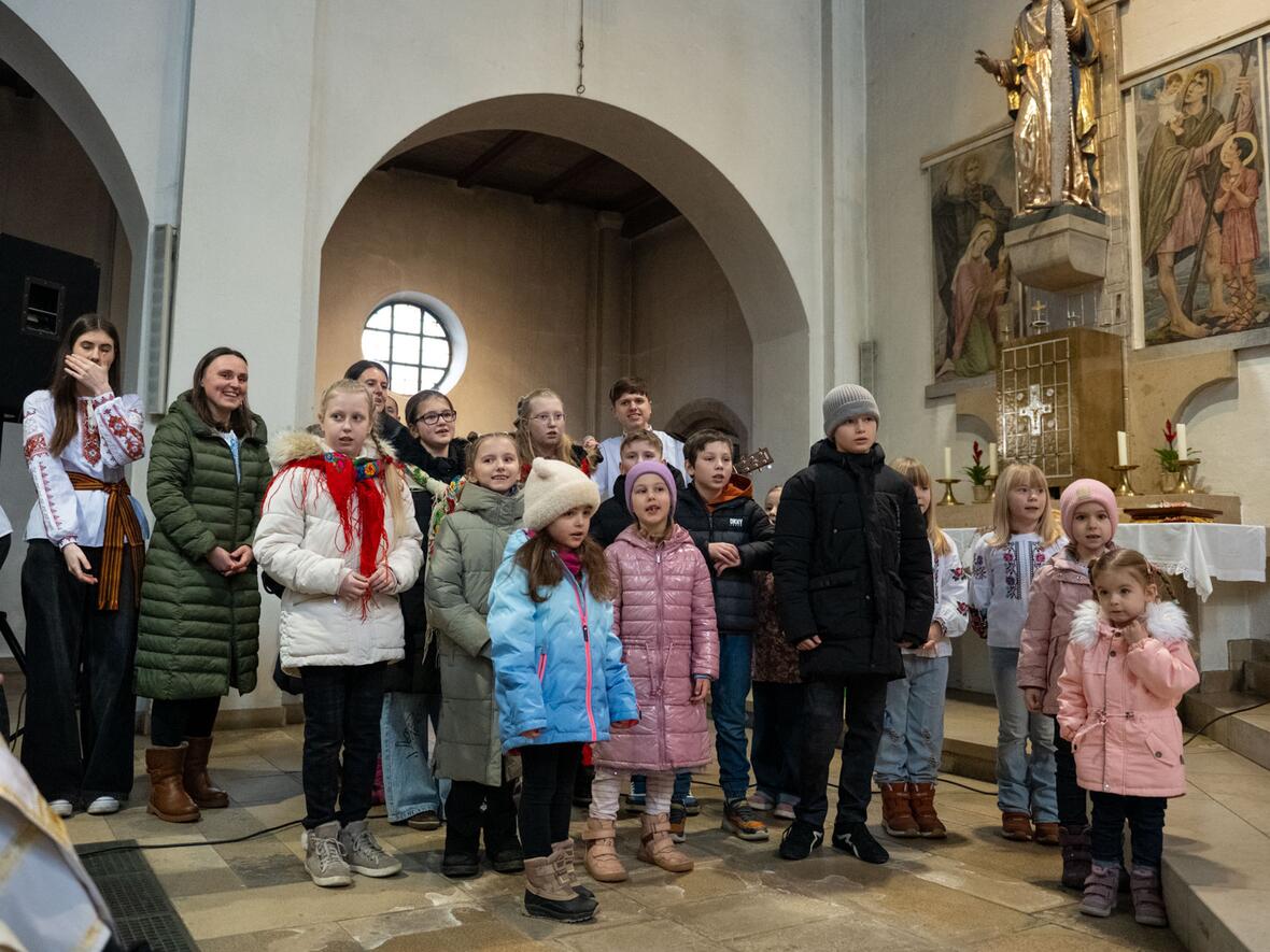 Zahlreiche Kinder nahmen an dem Gottesdienst teil.