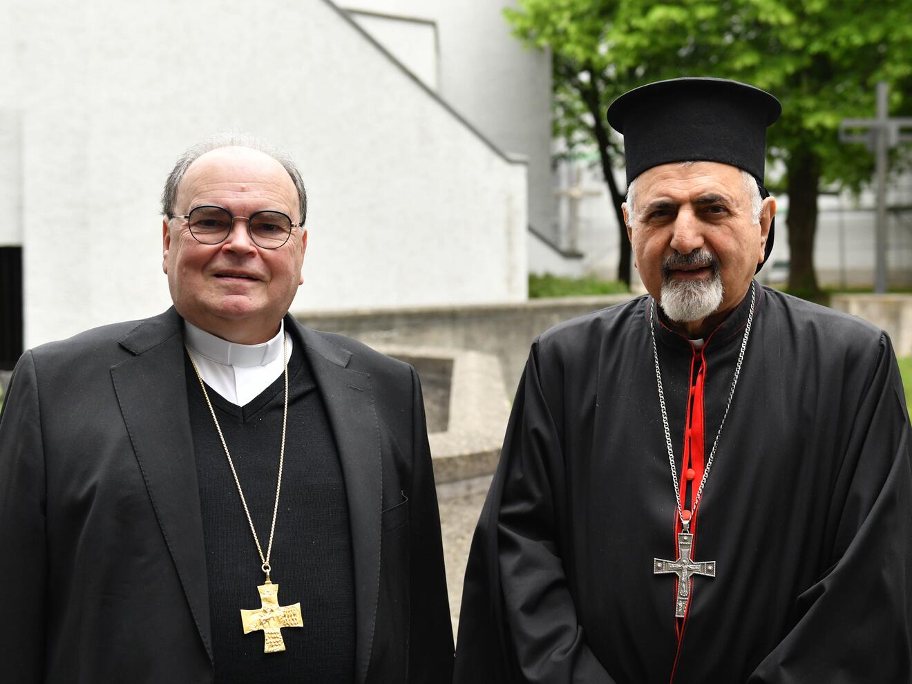Bischof Bertram trifft Patriarch Ignatius Joseph III. Younan zum Gespräch im Haus Sankt Ulrich in Augsburg. (Fotos: Nicolas Schnall / pba)