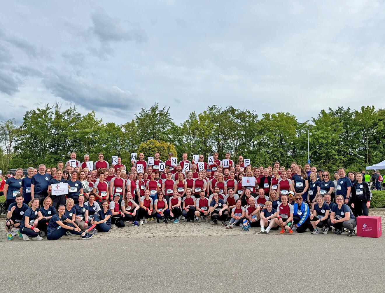 Gute Laune beim gemeinsamen Laufteam der Diözese und des Kita-Zentrums (Fotos: Personalabteilung) 