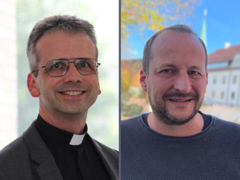 Dompfarrer Armin Zürn und Gemeindereferent Tobias Gutensohn