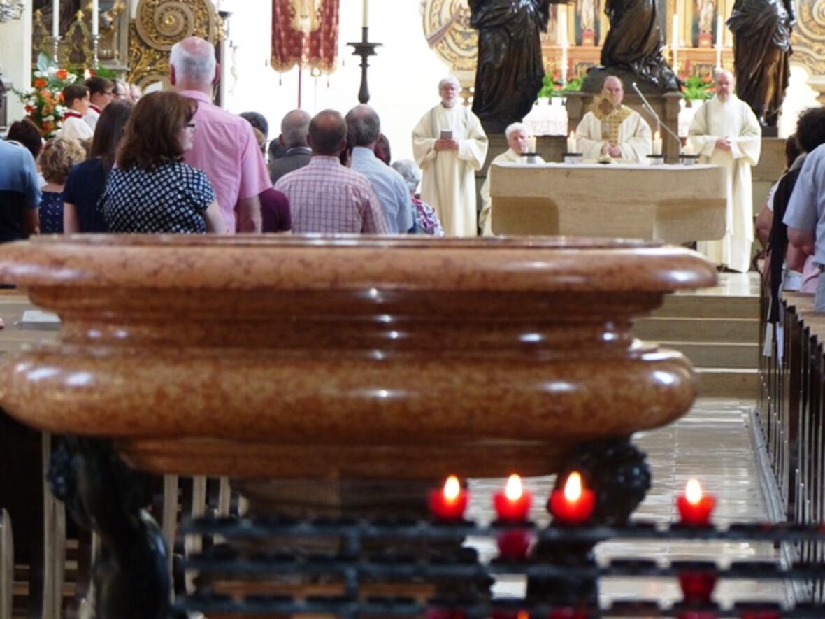Bestandteil der Ulrichswoche: Der Tag der Pfarrgemeinderäte schloss mit der Heiligen Messe in der Basilika St. Ulrich und Afra. (Foto: Beate Dieterle)