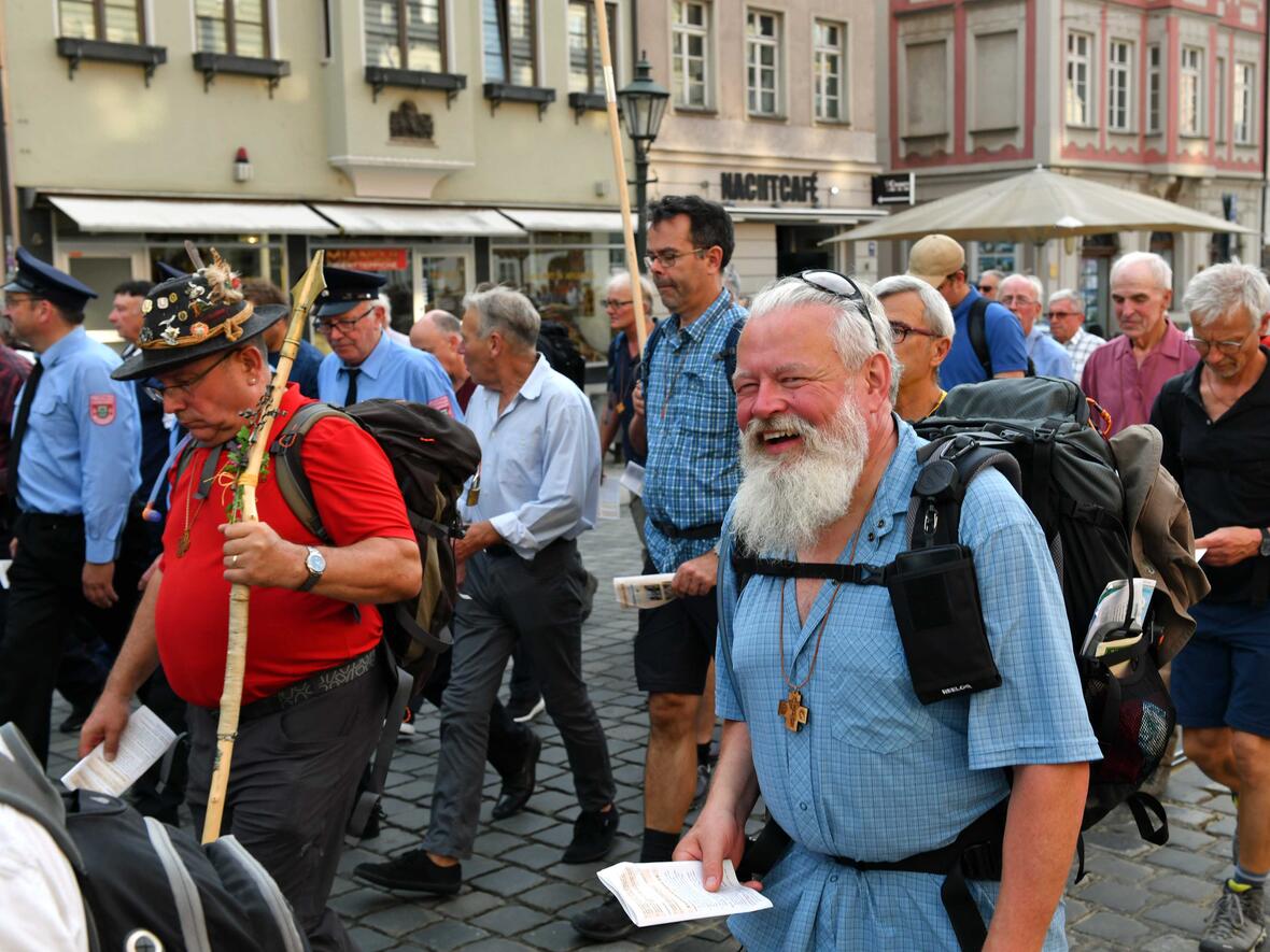 Fröhliche Gesichter waren auf der Männerwallfahrt zu sehen. (Fotos: Nicolas Schnall / pba)